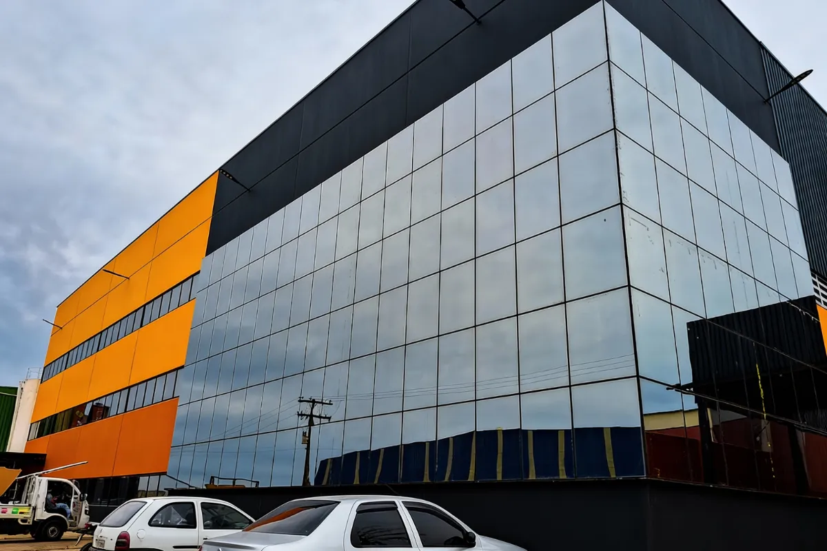 pele de vidro glazing comercio fachada glazing