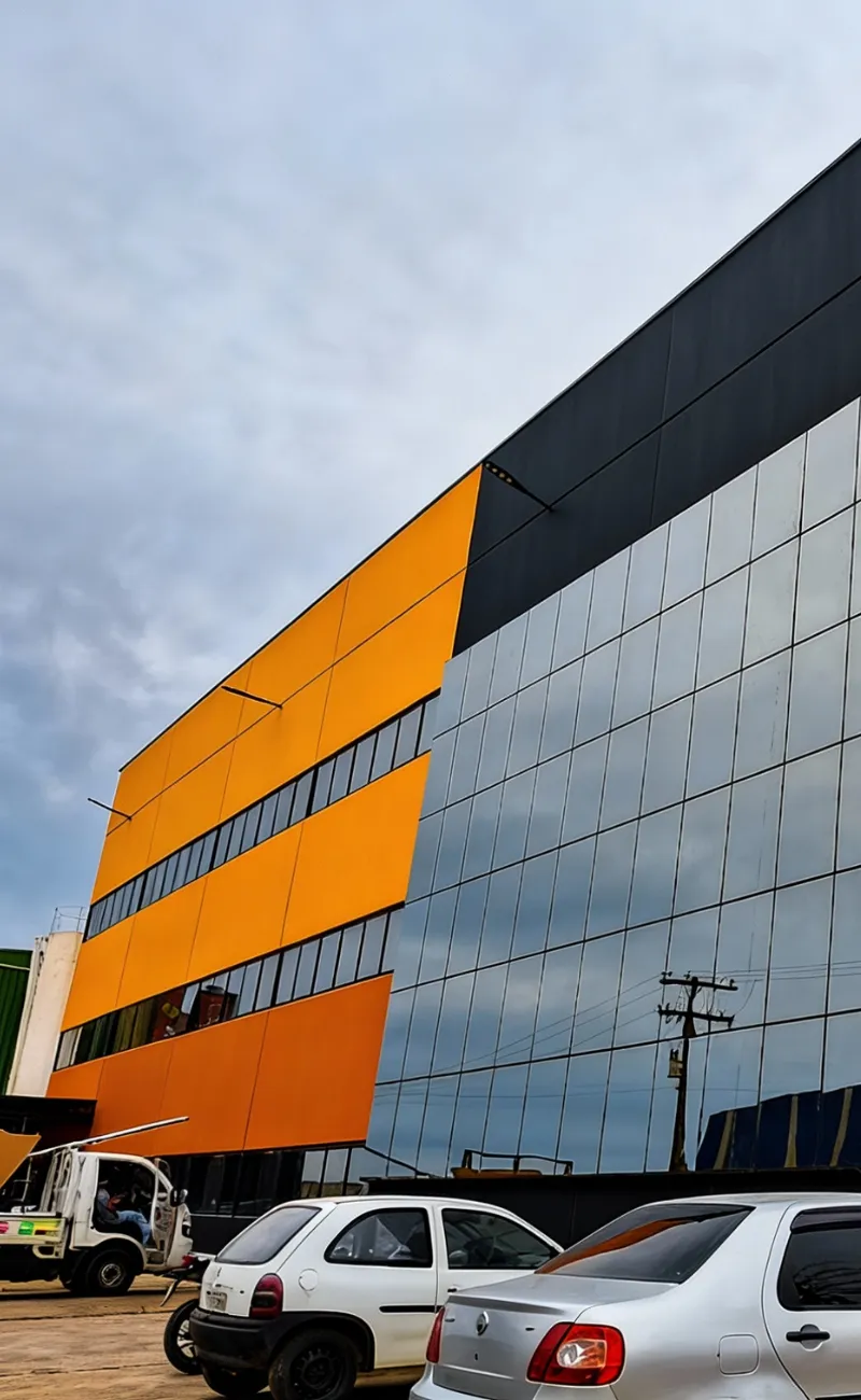 fechamento glazing pele de vidro projetos comerciais