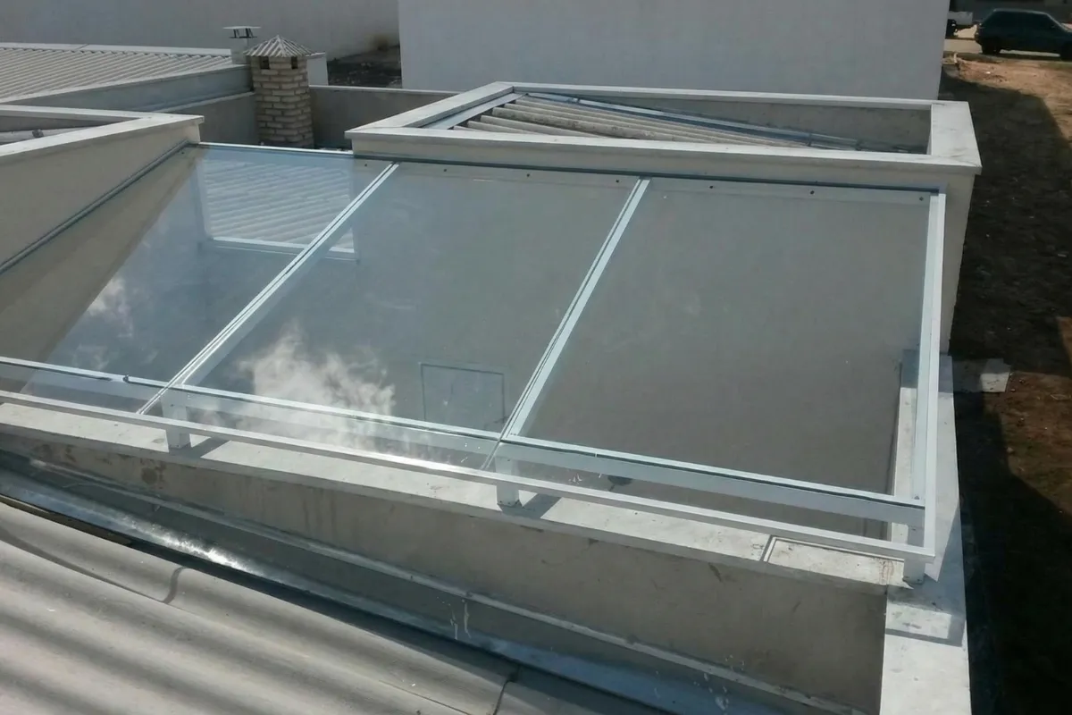 cobertura de vidro telha termostatica cobertura fixa