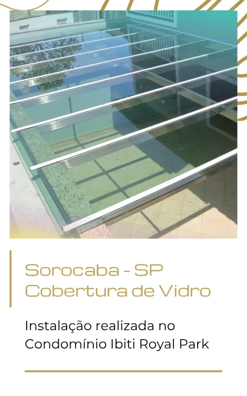 cobertura de vidro